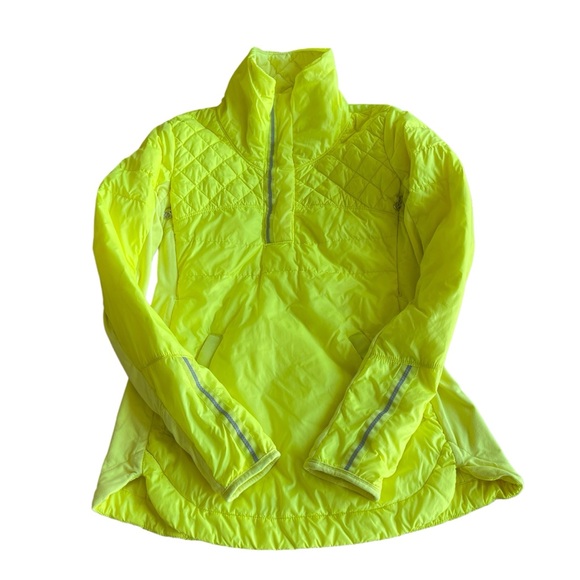 SOLD 🔴 Lululemon What The Fluff Pullover size 6 Clarity Yellow Jacket 1/2 Zip - Picture 3 of 16